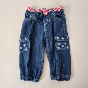 Vintage Floral Cargo Capri Jeans 4t